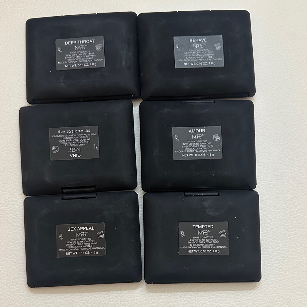 NARS Black Powder Blush Compacts Set of Six